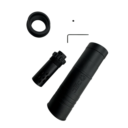 TS 7.62m Metal Suppressor 14mm CCW-m416gelblaster-P320GelBlaster