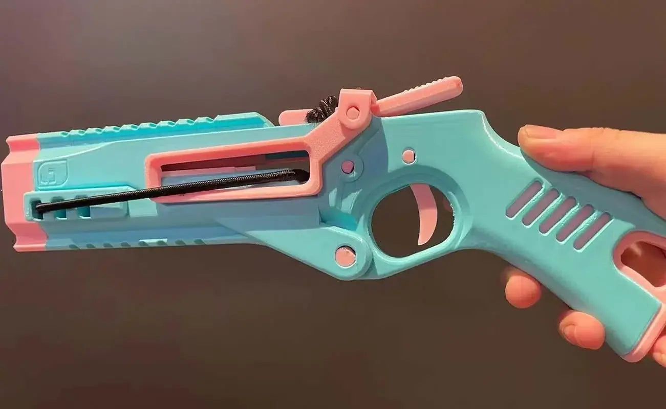 Breech Reload 3D Print Rubber Band Powered Nerf Blaster-P320GelBlaster-teal-P320GelBlaster