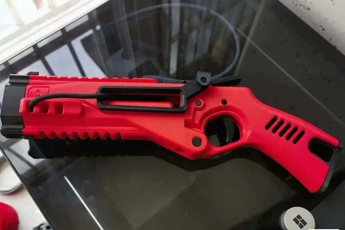 Breech Reload 3D Print Rubber Band Powered Nerf Blaster-P320GelBlaster-red-P320GelBlaster