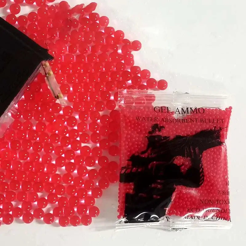 7-8mm Frost Super Hardened Red Gel Balls-P320GelBlaster-P320GelBlaster