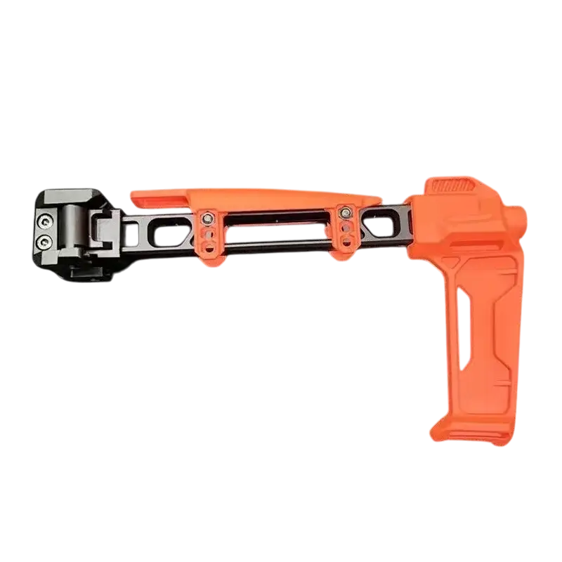 Si Ambidextrous Picatinny Rail Mount Folding Buttstock-P320GelBlaster-orange-P320GelBlaster