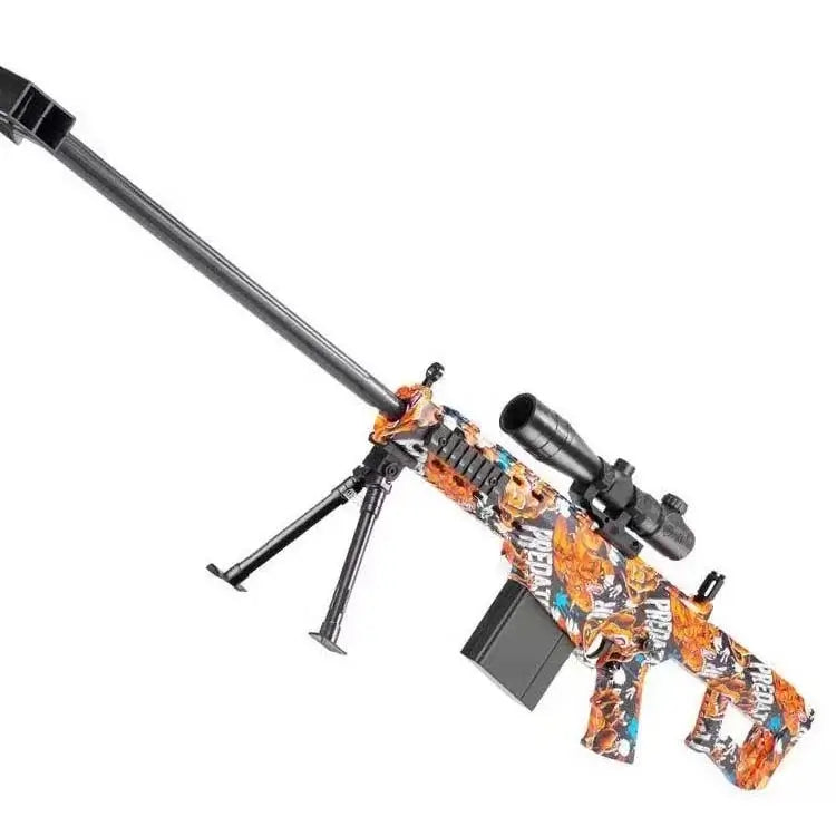 Barrett M82A1 Electric Automatic Sniper Gel Ball Gun-P320GelBlaster-graffiti orange-P320GelBlaster