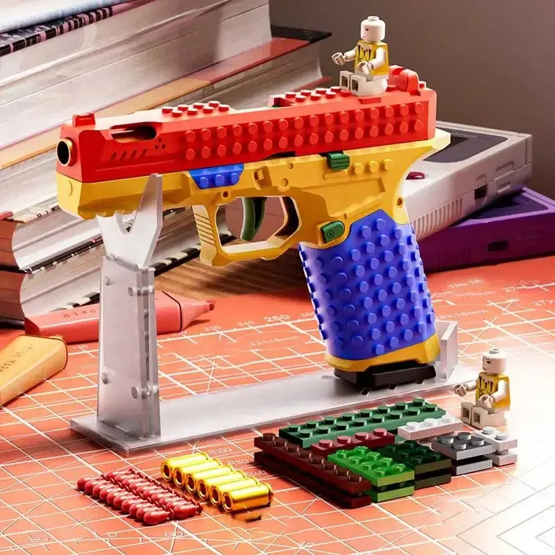 Diy Building Blocks Blowback Shell Ejection Toy Gun-P320GelBlaster-building block toy gun-P320GelBlaster