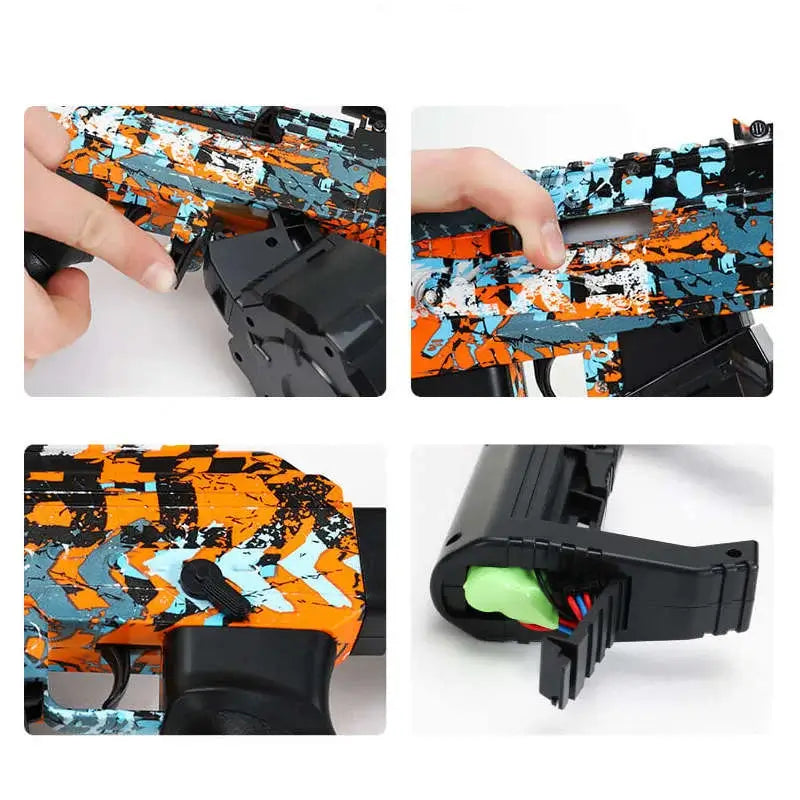 Electric Graffiti Tactical AK Rifle Drum-Fed Orby Gun-P320GelBlaster-P320GelBlaster
