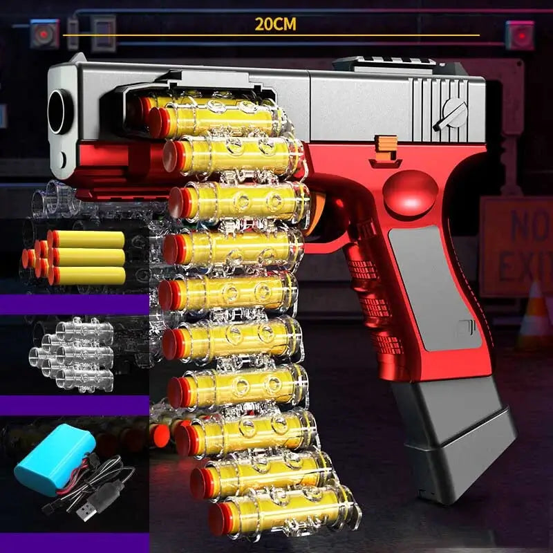 Electric Automatic Belt-Fed Foam Dart Blaster-P320GelBlaster-red-P320GelBlaster