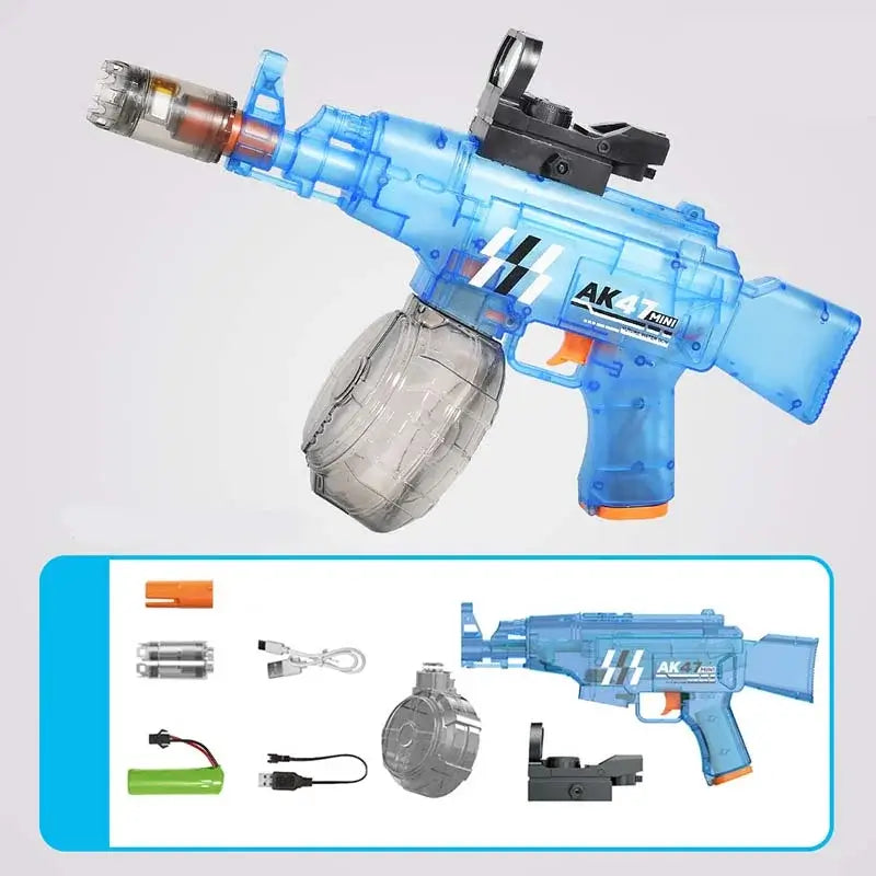 Mini AK47 Electric Transparent Water Blaster-P320GelBlaster-blue-P320GelBlaster