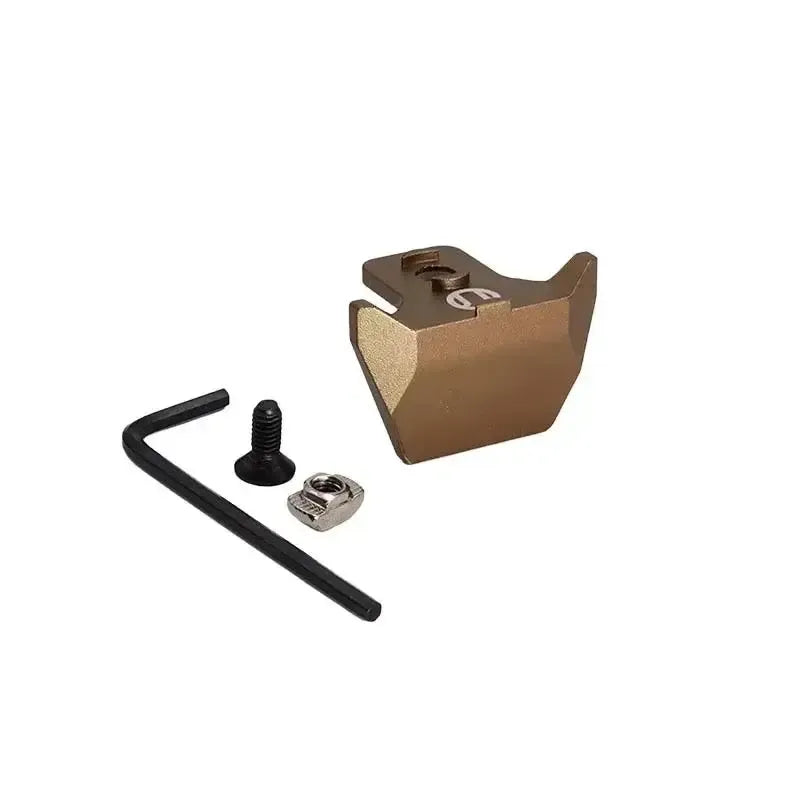 Railscales QTR Keymod M-Lok Wide Metal Hand Stop-P320GelBlaster-tan-P320GelBlaster