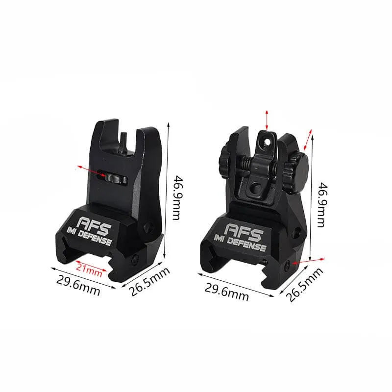 IMI Defense AFS Metal Flip Up Front Rear Sights-P320GelBlaster-P320GelBlaster