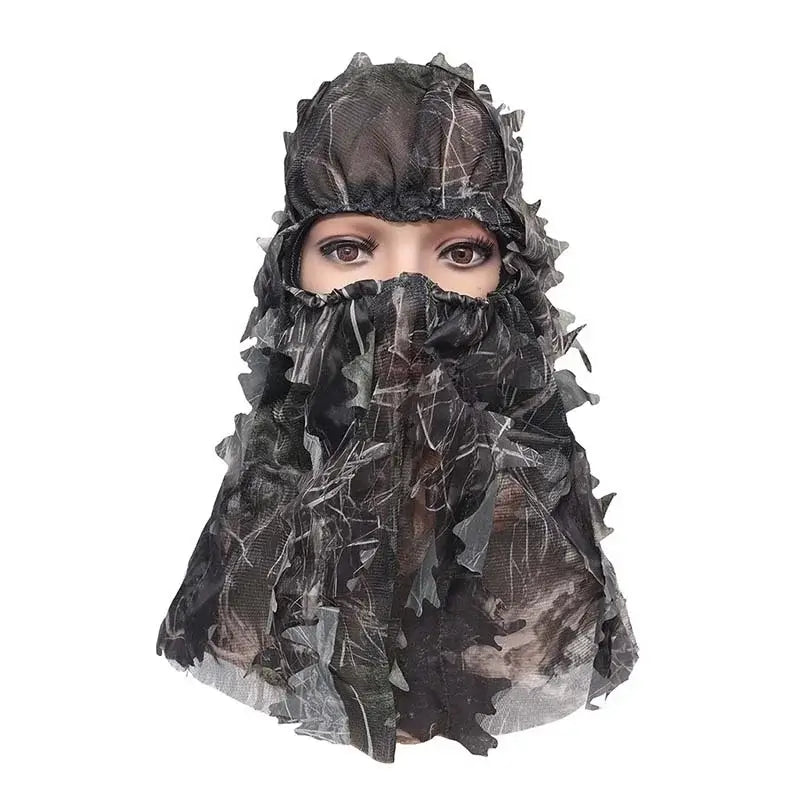 Camouflage Full Face Leafy Tactical Mask-玩具/游戏-P320GelBlaster-gray leaf-P320GelBlaster