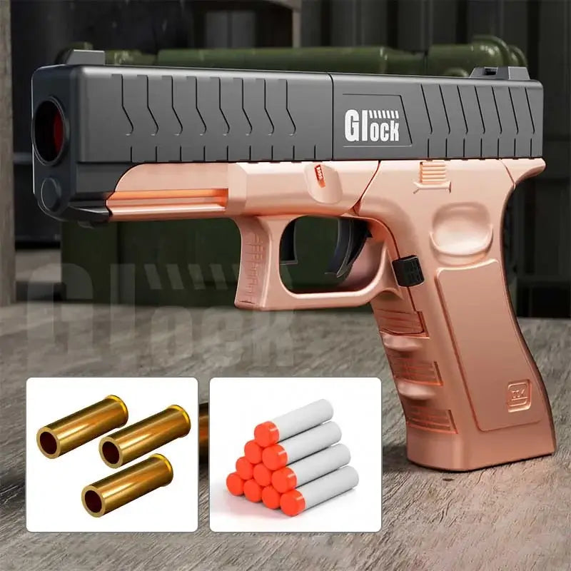Handi Foldable Shell Eject Breech Loading Pistol Foam Dart Blaster-P320GelBlaster-gold-P320GelBlaster