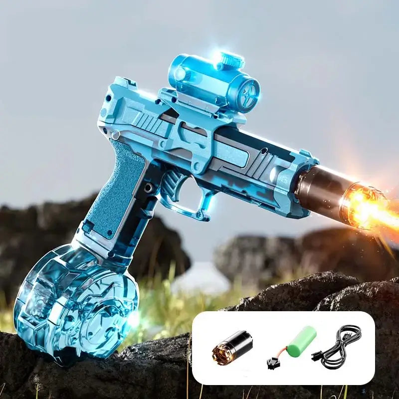 Ice Mouse Electric Blowback Pistol Water Blaster with Light Muzzle-P320GelBlaster-blue-P320GelBlaster