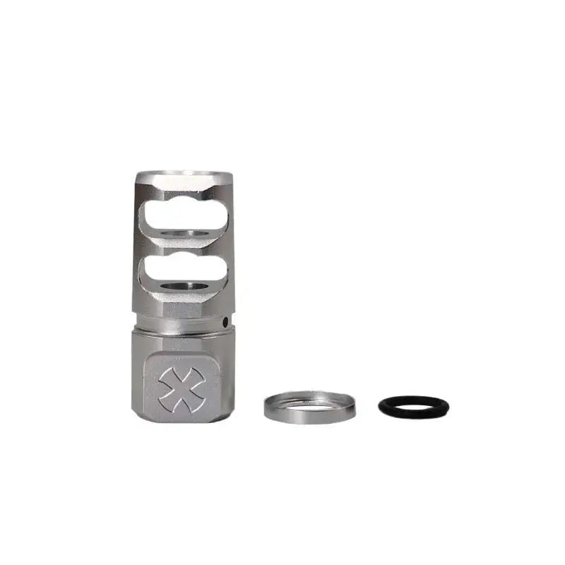 2 Port Noveske 14MM Metal Muzzle Brake-m416gelblaster-silver-m416gelblaster