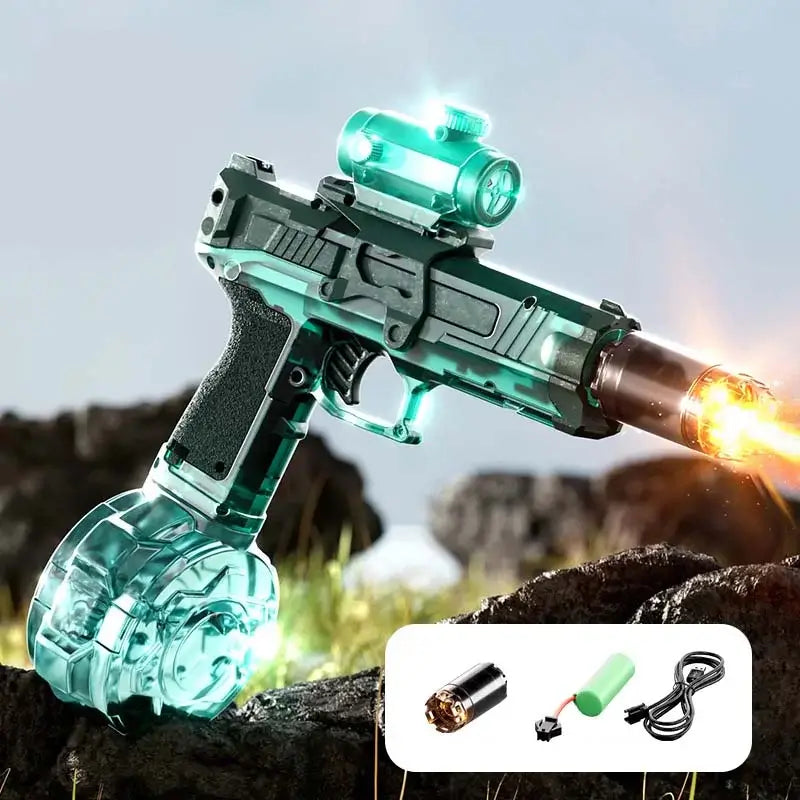 Ice Mouse Electric Blowback Pistol Water Blaster with Light Muzzle-P320GelBlaster-green-P320GelBlaster