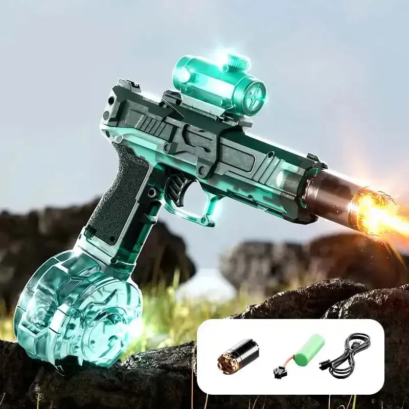 Ice Mouse Electric Blowback Pistol Water Blaster with Light Muzzle-P320GelBlaster-green-P320GelBlaster
