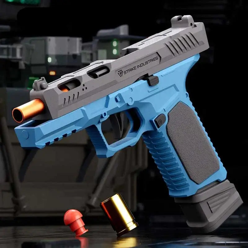 SI G17 Semi-Auto Shell Throwing Soft Bullet Toy Pistol-P320GelBlaster-blue-P320GelBlaster