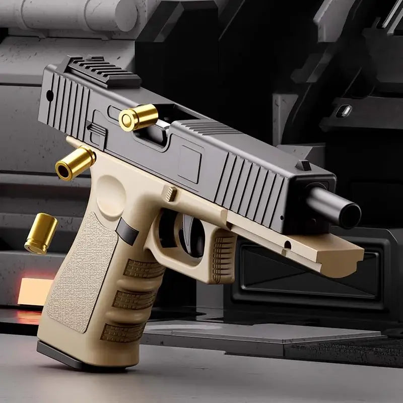 Shell Ejection Semi-Auto Soft Bullet Pistol Toy Gun-P320GelBlaster-tan-P320GelBlaster