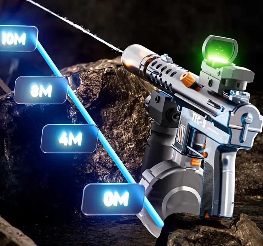 TEC9 Blowback LED Light Electric Water Squirt Toy Gun-P320GelBlaster-P320GelBlaster