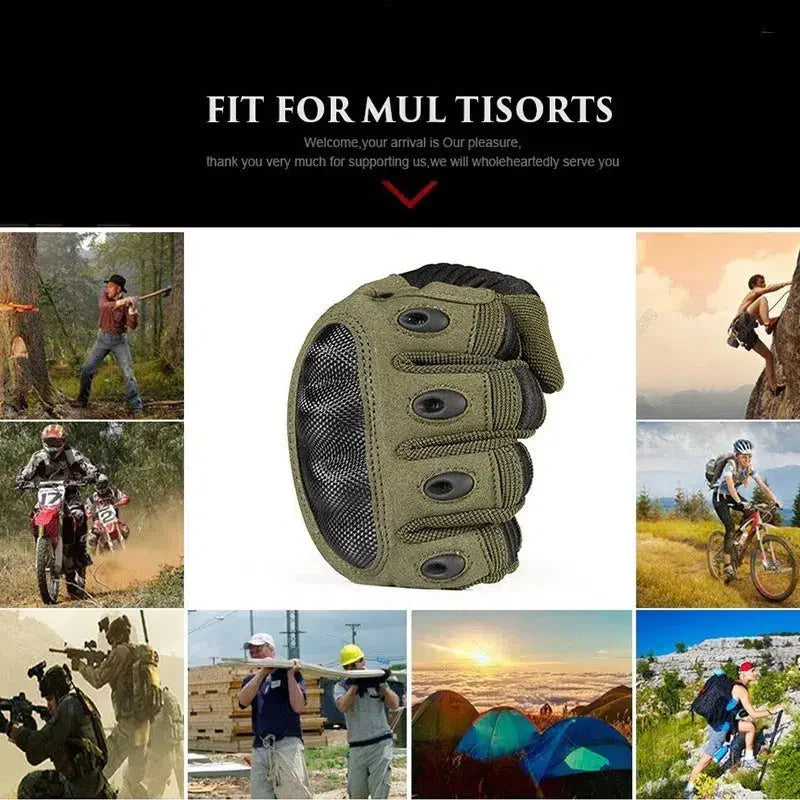 B8 Touch Screen Anti-Skid Hard Knuckle Full Finger Tactical Gloves-clothing-Biu Blaster-Biu Blaster