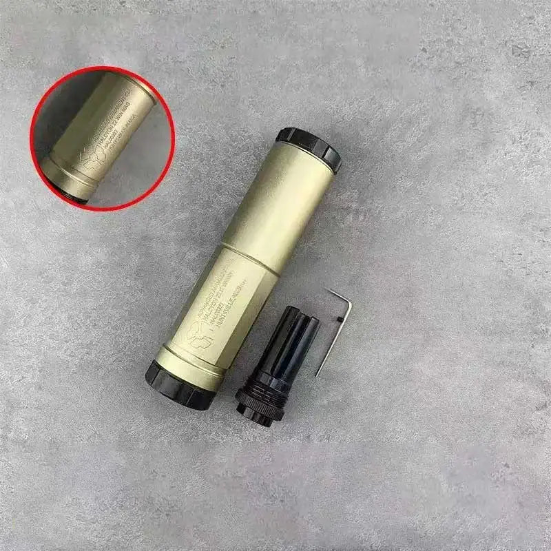 AAC Halcyon Steel 14mm CCW Suppressor-P320GelBlaster-tan-P320GelBlaster