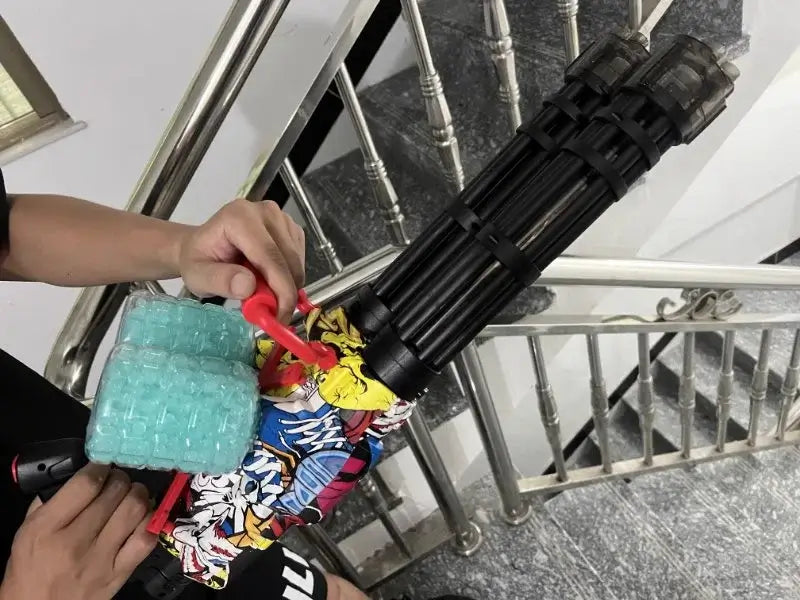 2-Barrel Hopper-Fed Gatling Gel Ball Blaster – Electric & Automatic-P320GelBlaster-P320GelBlaster