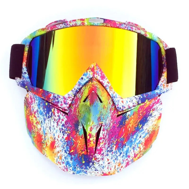 Retro Harley Tactical Face Mask with Detachable Google-玩具/游戏-P320GelBlaster-E-P320GelBlaster