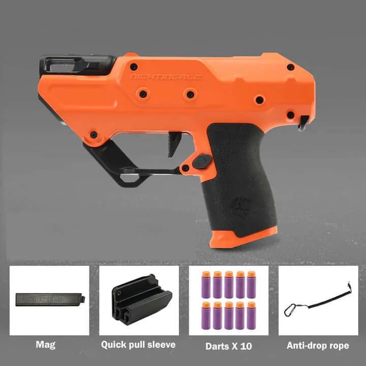 Worker Nightingale Flywheel Foam Dart Blaster Semi Automatic-foam blaster-P320GelBlaster-Orange-P320GelBlaster