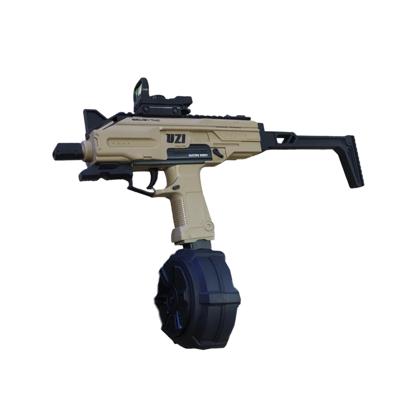 Sembylon Uzi Gel Ball Blaster with Rotary Drum-P320GelBlaster-tan-P320GelBlaster