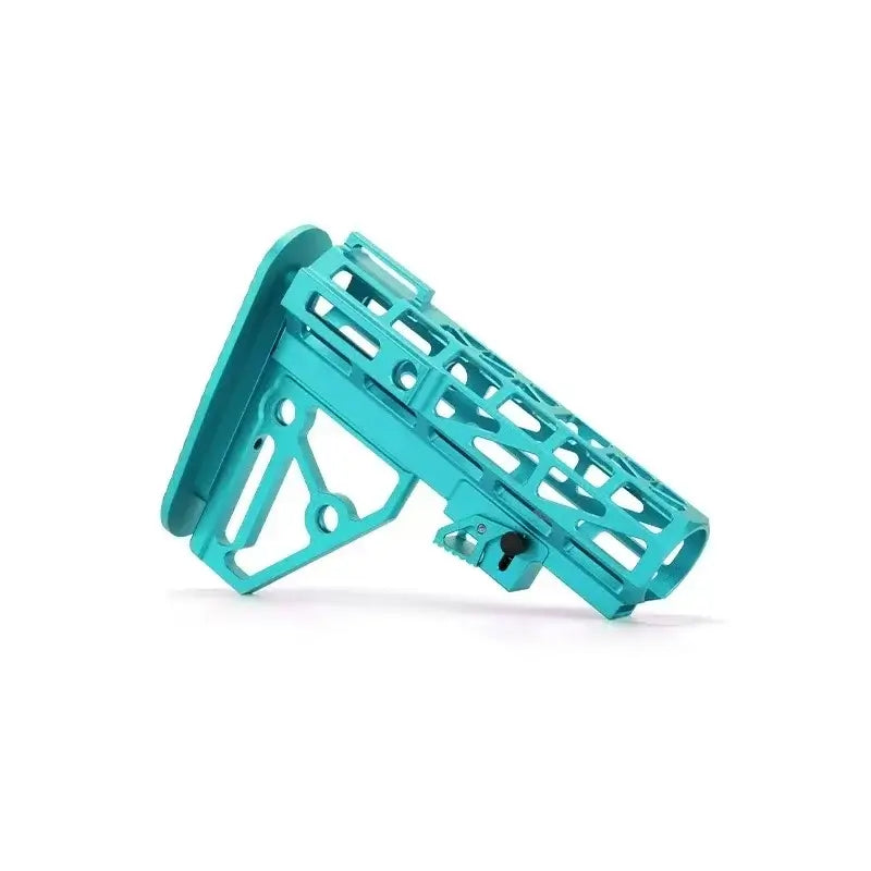 CNC Skeletonized Fusion Ultralight Carbine Butt Stock-m416gelblaster-blue-P320GelBlaster