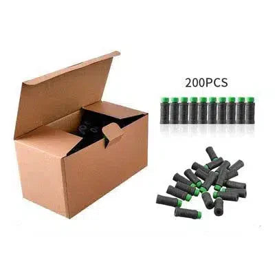 Worker Bamboo Short Darts Stefan 200pcs-nerf darts-m416 gel blaster-1 pack-black green-m416gelblaster