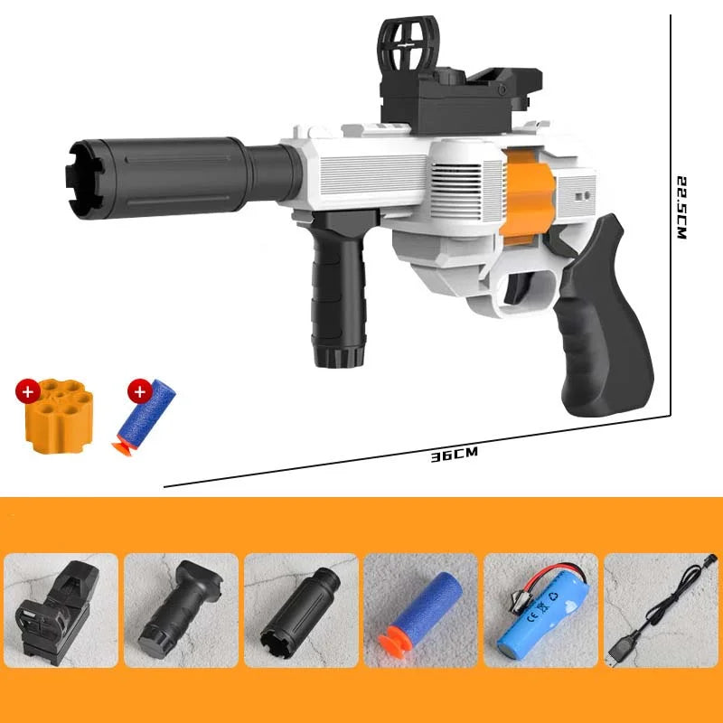 007 Electric 2-Flywheels Revolver Dart Blaster-P320GelBlaster-orange-P320GelBlaster