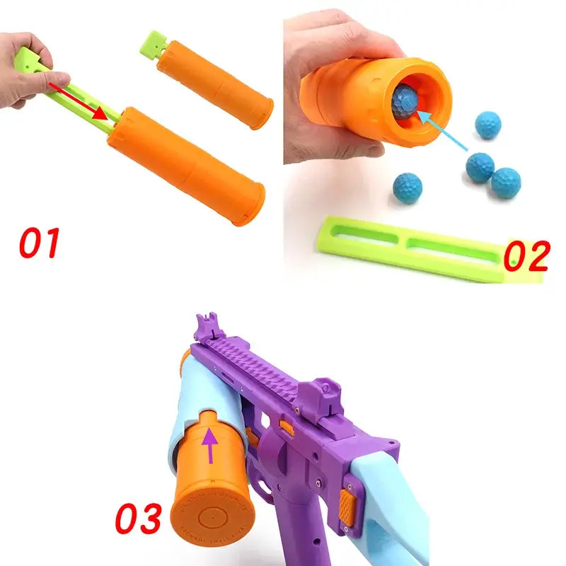 Greedy Wolf 727 Nerf XL Dart Grenade Launcher Blaster-m416gelblaster-m416gelblaster