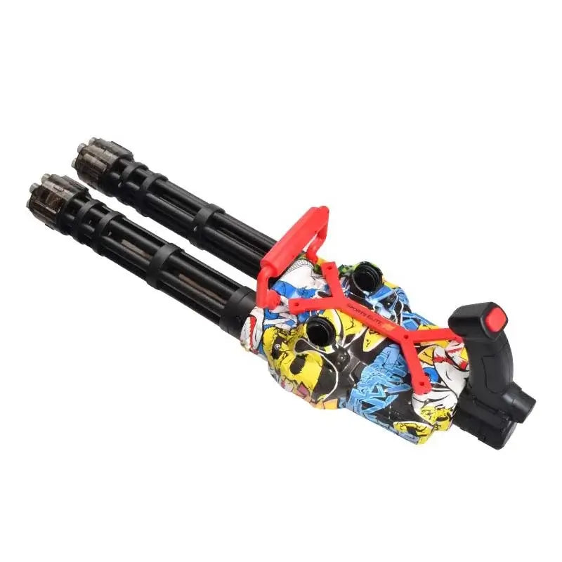 2-Barrel Hopper-Fed Gatling Gel Ball Blaster – Electric & Automatic-P320GelBlaster-yellow-P320GelBlaster