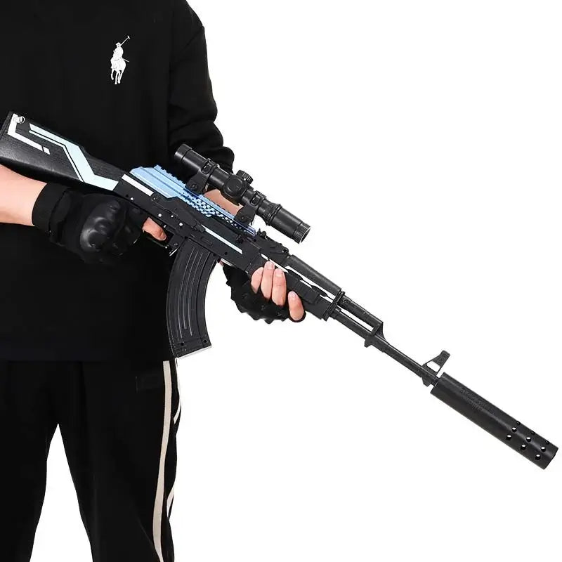 AKM Assault Shadow Electric Auto Orbeez Gun Rifle-P320GelBlaster-P320GelBlaster