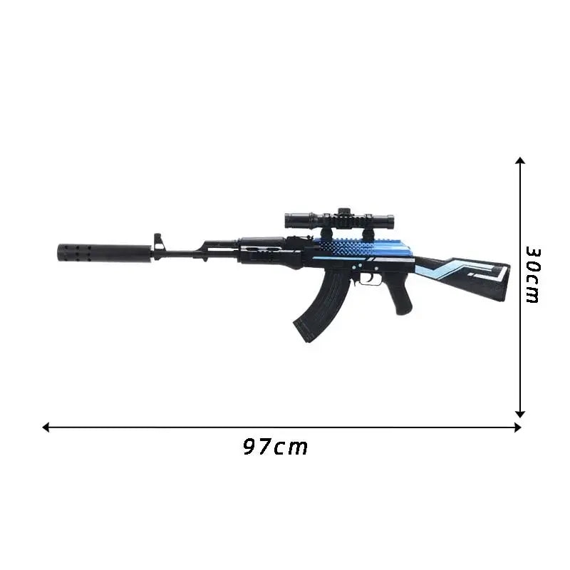 AKM Assault Shadow Electric Auto Orbeez Gun Rifle-P320GelBlaster-P320GelBlaster