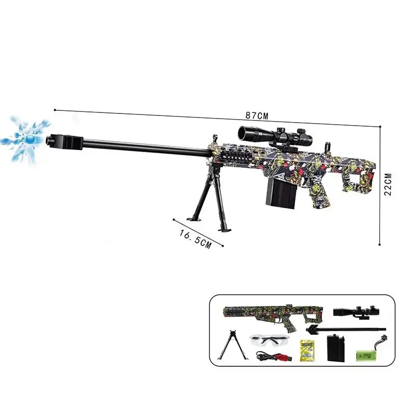 Barrett M82A1 Electric Automatic Sniper Gel Ball Gun-P320GelBlaster-P320GelBlaster