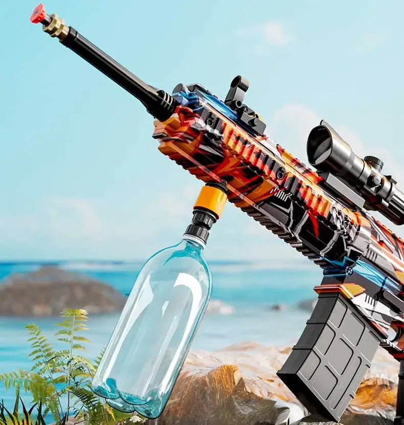 HK416 High Pressure Electric Car Wash Water Gun with Backpack-P320GelBlaster-P320GelBlaster