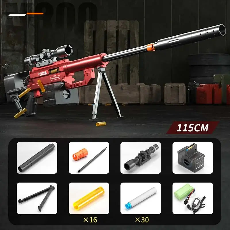 CheyTac M200 Electric Shell Ejecting Sniper Dart Gun-m416gelblaster-red-m416gelblaster