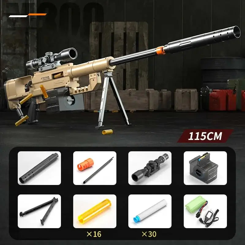 CheyTac M200 Electric Shell Ejecting Sniper Dart Gun-m416gelblaster-tan-m416gelblaster
