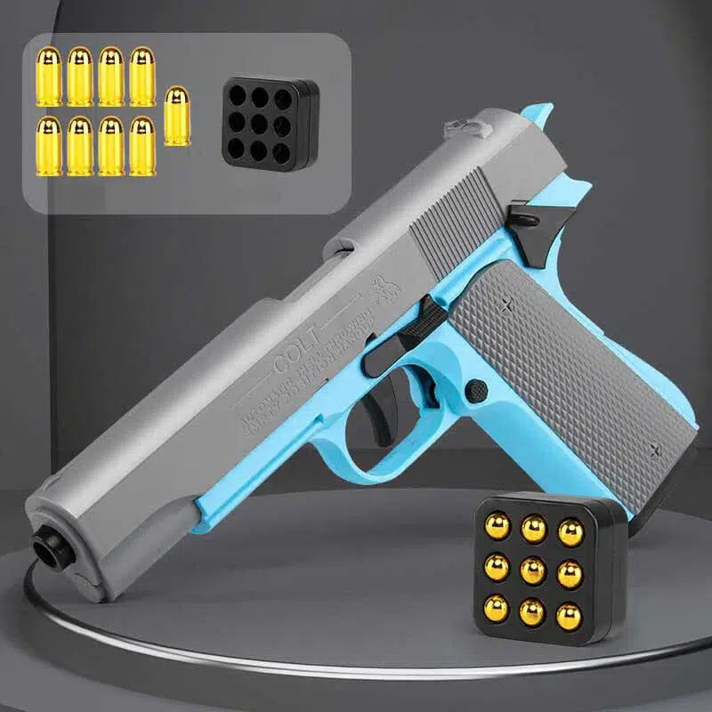 Colt 1911 Toy Gun Shell Ejecting Semi Auto Blaster-m416gelblaster-blue-m416gelblaster