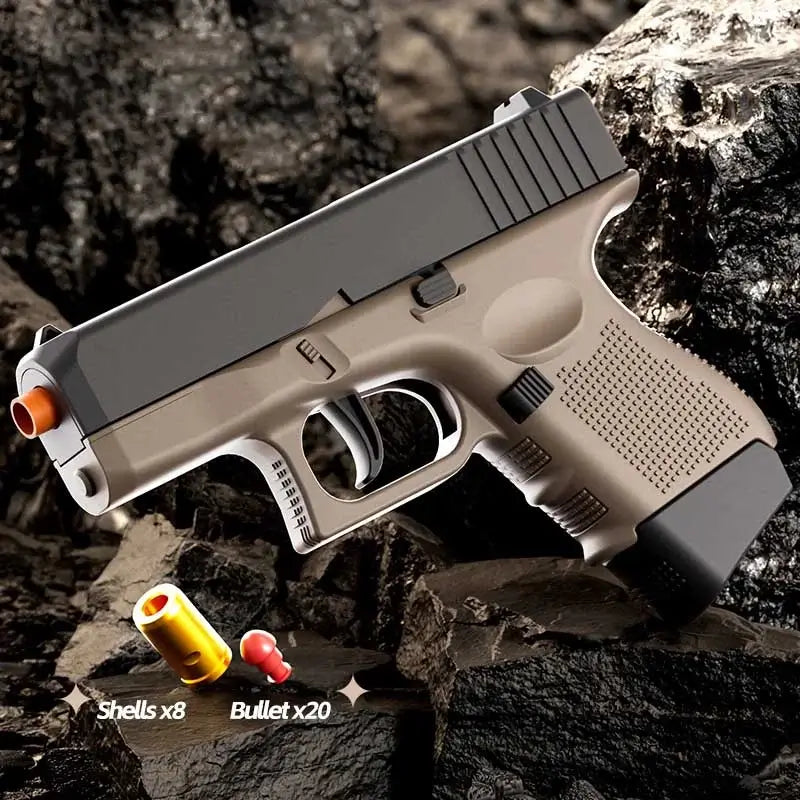 G26 Subcompact Shell Eject Soft Bullet Pocket Toy Gun-P320GelBlaster-tan-P320GelBlaster