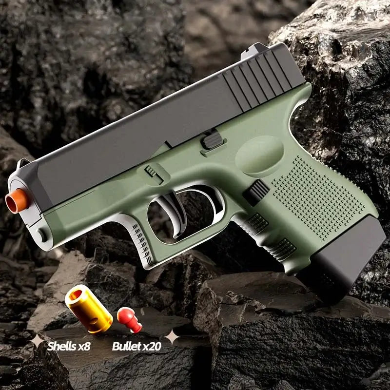 G26 Subcompact Shell Eject Soft Bullet Pocket Toy Gun-P320GelBlaster-green-P320GelBlaster