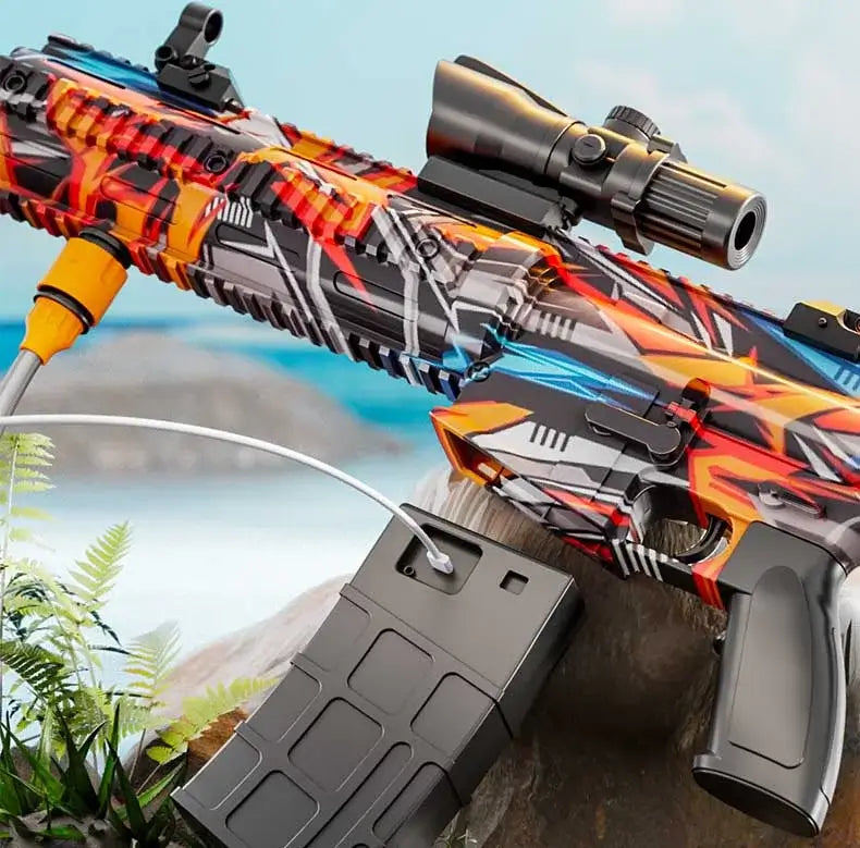 HK416 High Pressure Electric Car Wash Water Gun with Backpack-P320GelBlaster-P320GelBlaster