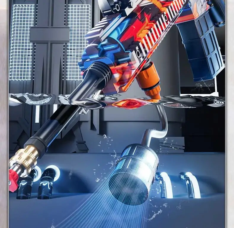 HK416 High Pressure Electric Car Wash Water Gun with Backpack-P320GelBlaster-P320GelBlaster