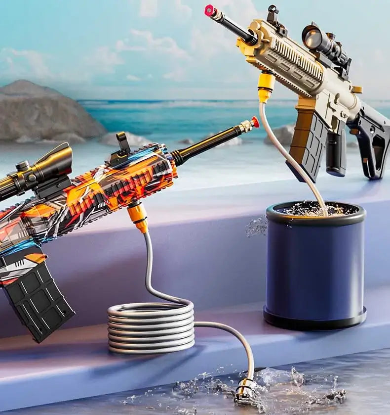 HK416 High Pressure Electric Car Wash Water Gun with Backpack-P320GelBlaster-P320GelBlaster