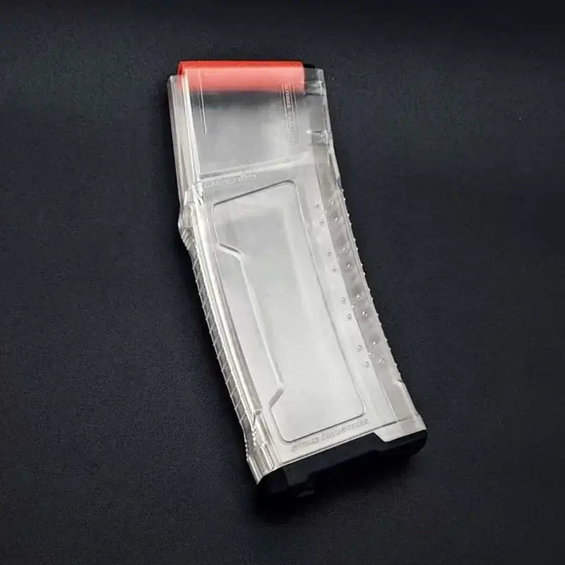 JingJi Si Strike Extended Nylon Pmag Gel Gun Magazine-m416gelblaster-clear-P320GelBlaster