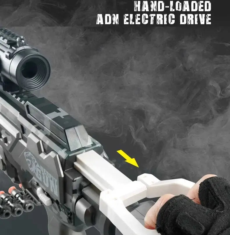 M4 + M249 Hybrid Electric Belt-Fed AEB Nerf Dart Blaster-m416gelblaster-m416gelblaster