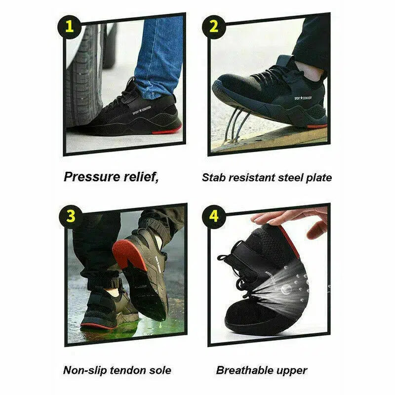 Breathable Anti-Slip Puncture Proof Heavy Duty Work Shoes-clothing-Biu Blaster-Biu Blaster