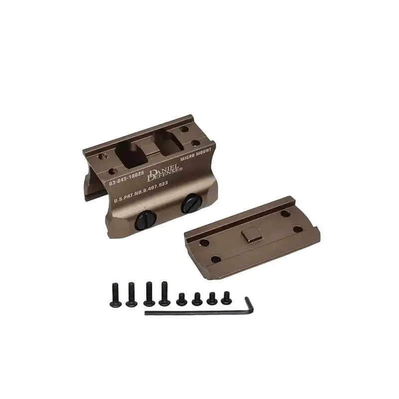 DDE Base Metal Micro Riser Mount Red Dot Magnifier Heightener-P320GelBlaster-tan-P320GelBlaster