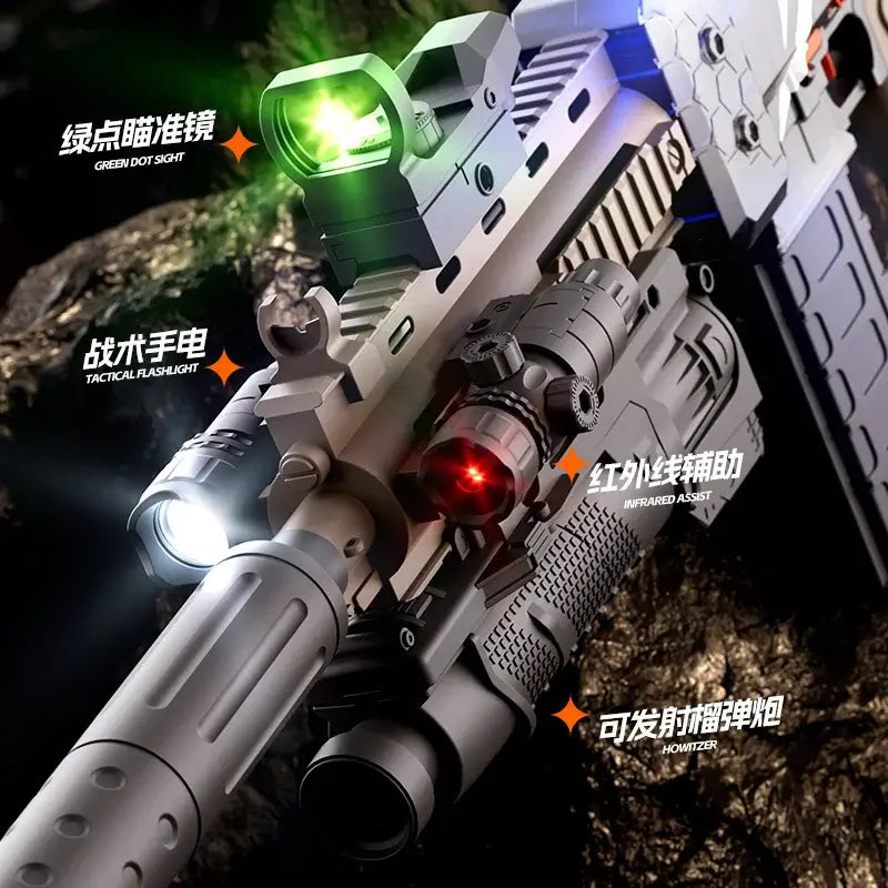 Full Automatic HK416 Foam Dart Blaster Rifle with Light-m416gelblaster-m416gelblaster