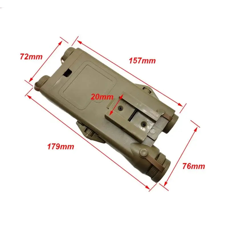 PEQ2 Battery Case Red IR Laser Illuminator with Pressure Switch-P320GelBlaster-P320GelBlaster